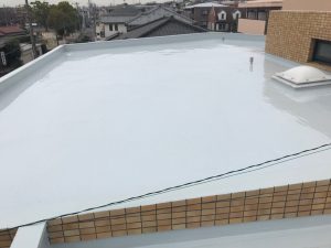 春日井市にて雨漏りに伴う屋上防水塗装工事