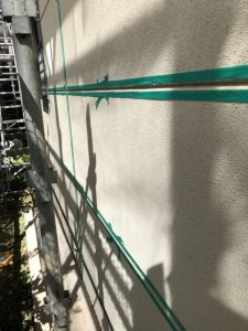 春日井市旭町にて外壁塗装コーキング養生