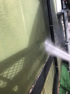 春日井市勝川町にて外壁塗装高圧洗浄